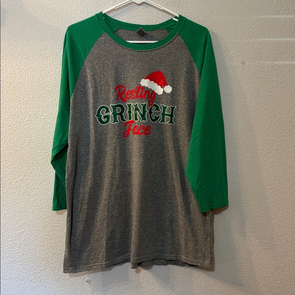 Jerzees Green and Gray Tri-Blend Shirt